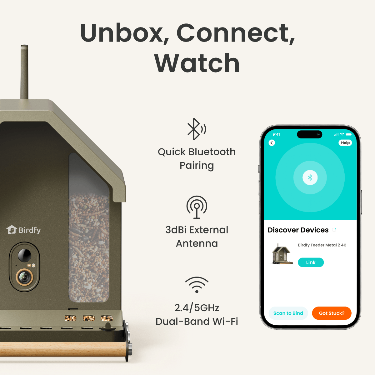 Birdfy Feeder Metal 2 4K - Smart Bird Feeder with Camera