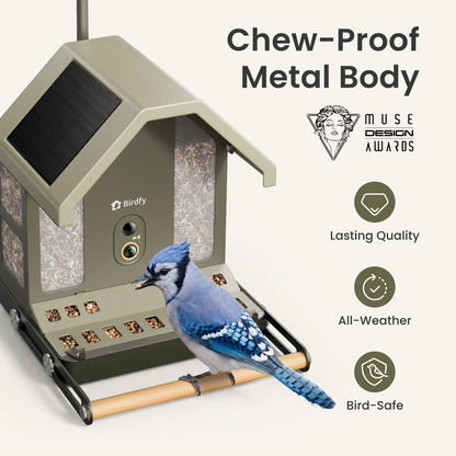 Birdfy Feeder Metal 2 4K - Smart Bird Feeder with Camera